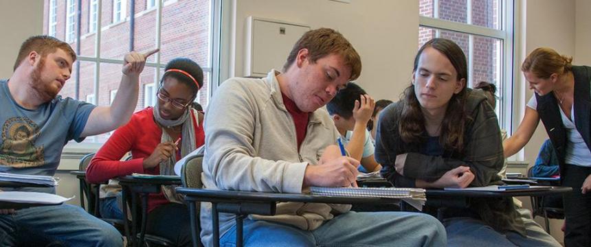 Students in Linguistics class