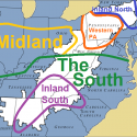 Map of the united states with different regions classifications